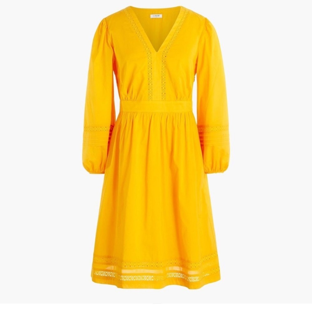 New j crew Orange/ yellow marigold Dress sz small